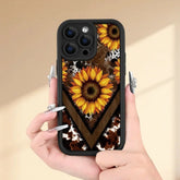 Personalized Leopard Print Sunflower Silicone Phone Case - Show Gadgets